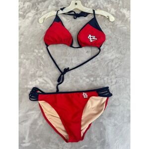 St Louis Cardinals Red Navy Blue Logo Bikini Swimsuit XL Genuine Merchandise
